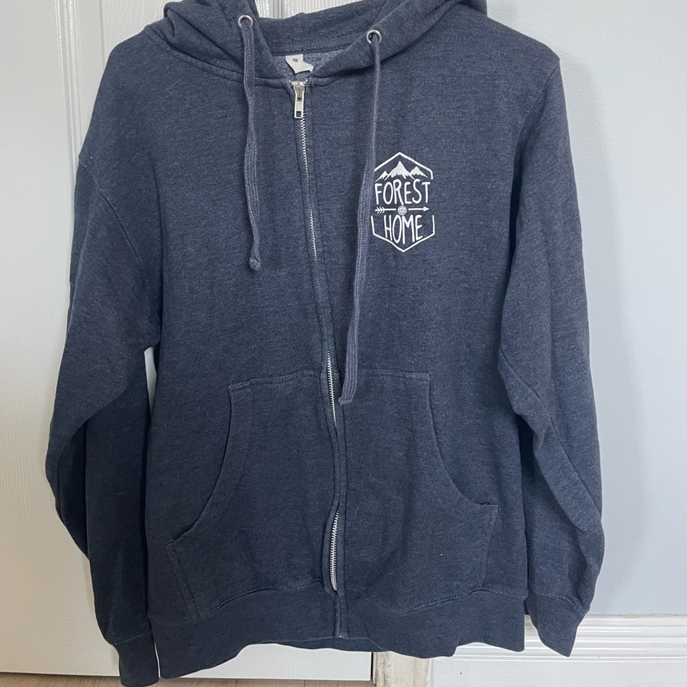 Navy zip up hoodie